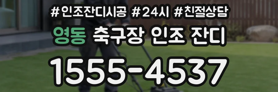 영동 축구장 인조 잔디
