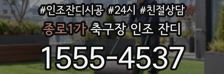 종로1가 축구장 인조 잔디