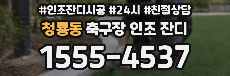 청룡동 축구장 인조 잔디