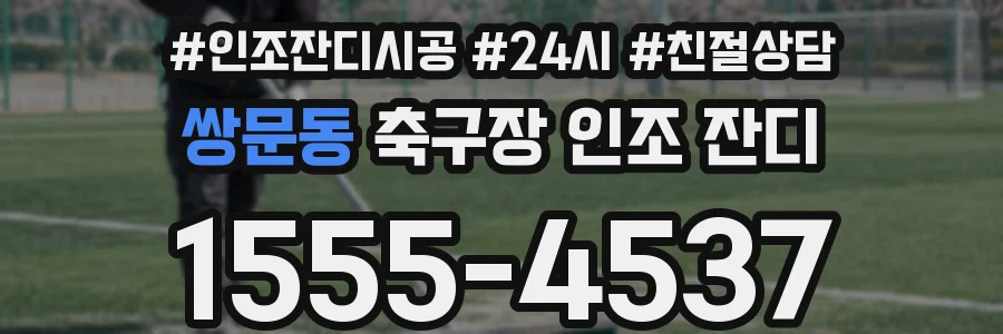 쌍문동 축구장 인조 잔디