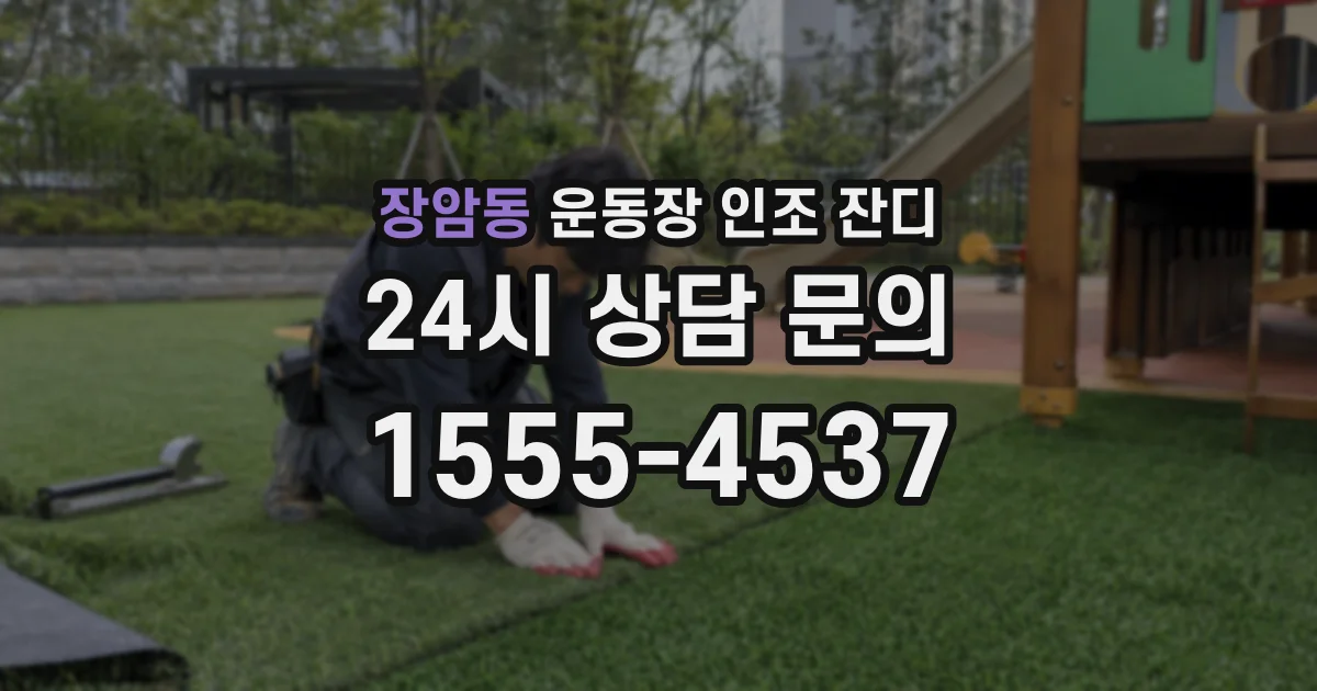 장암동 운동장 인조 잔디