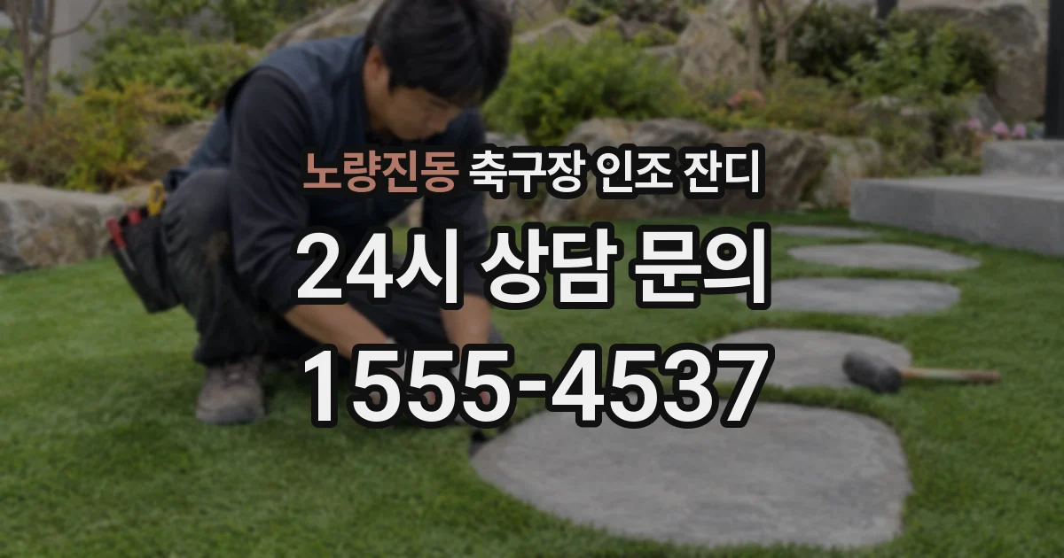 노량진동 축구장 인조 잔디