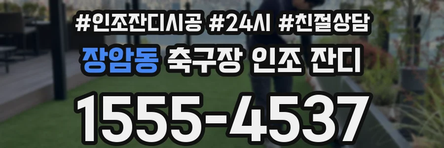 장암동 축구장 인조 잔디