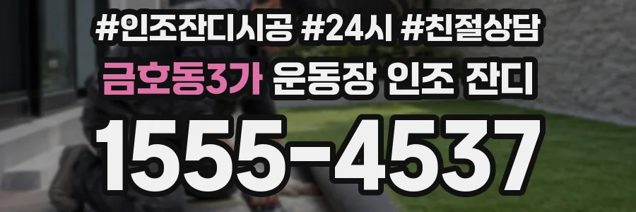 금호동3가 운동장 인조 잔디
