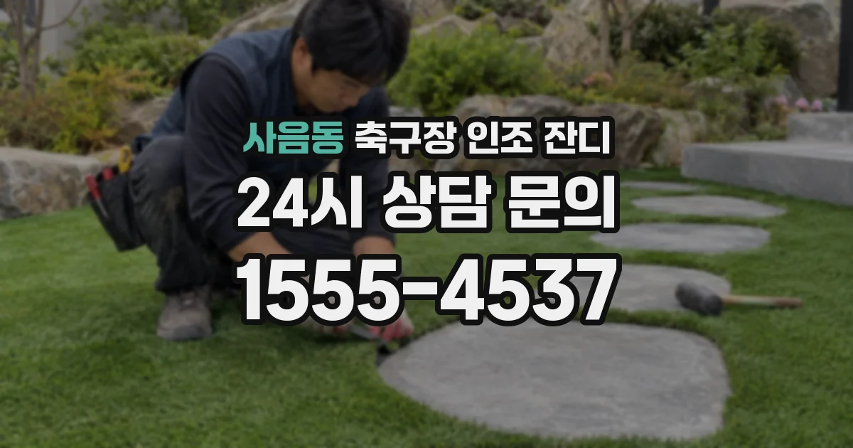 사음동 축구장 인조 잔디