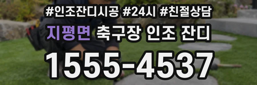 지평면 축구장 인조 잔디