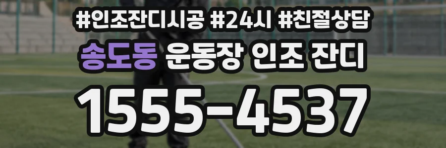송도동 운동장 인조 잔디