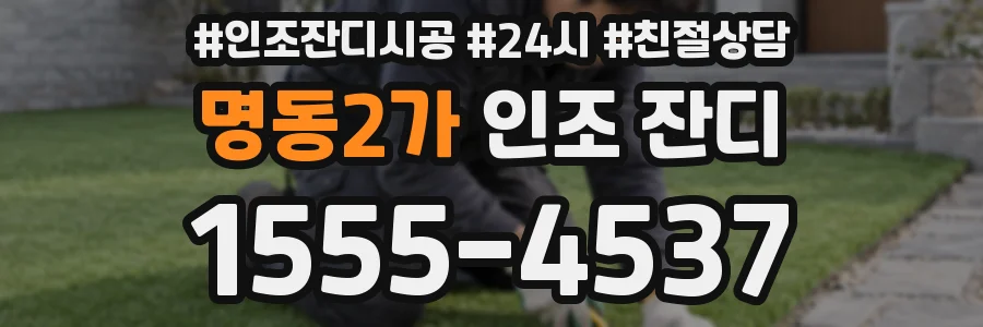 명동2가 인조 잔디