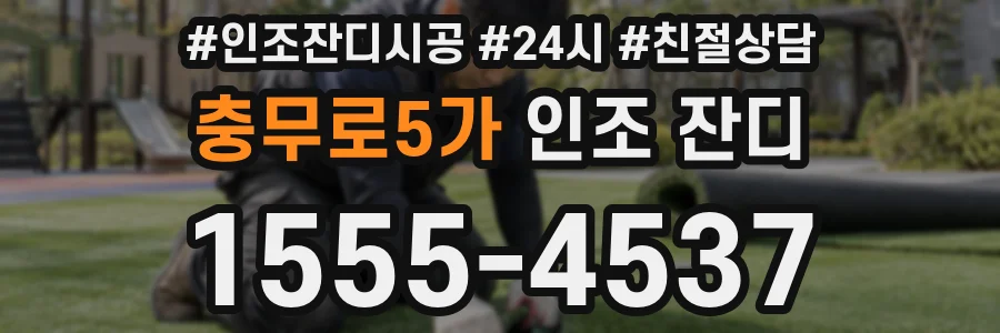 충무로5가 인조 잔디
