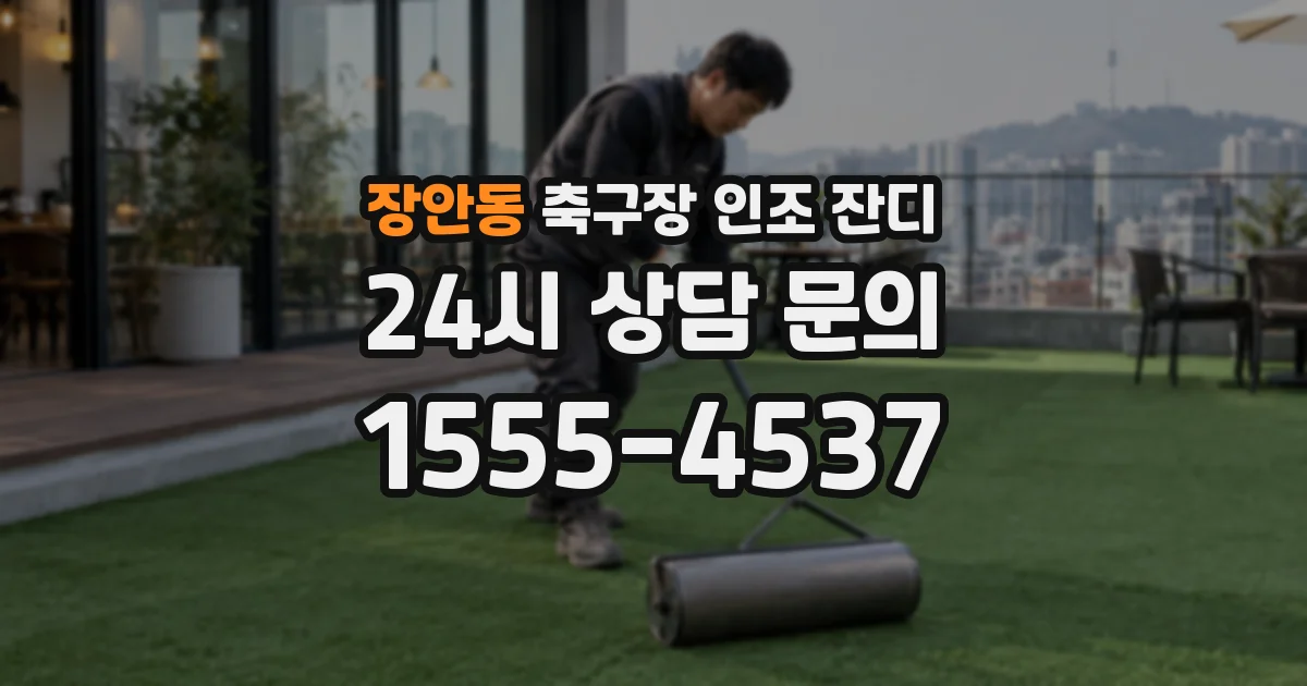 장안동 축구장 인조 잔디