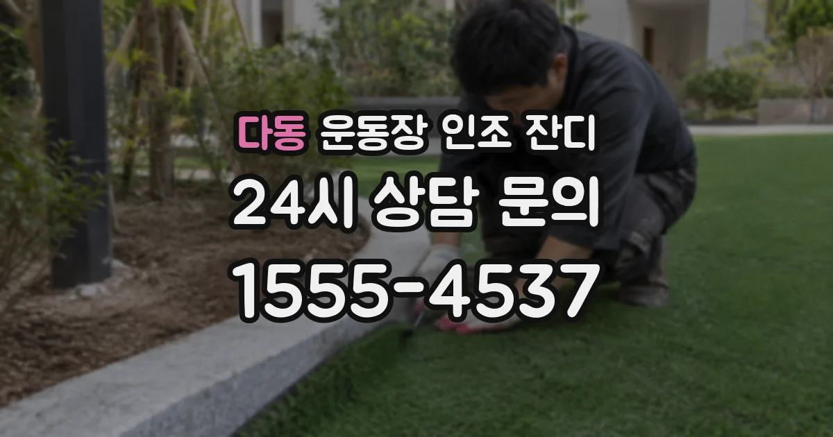 다동 운동장 인조 잔디