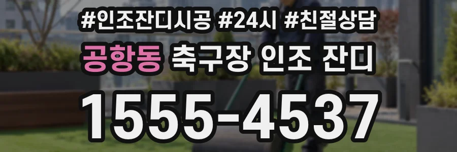 공항동 축구장 인조 잔디