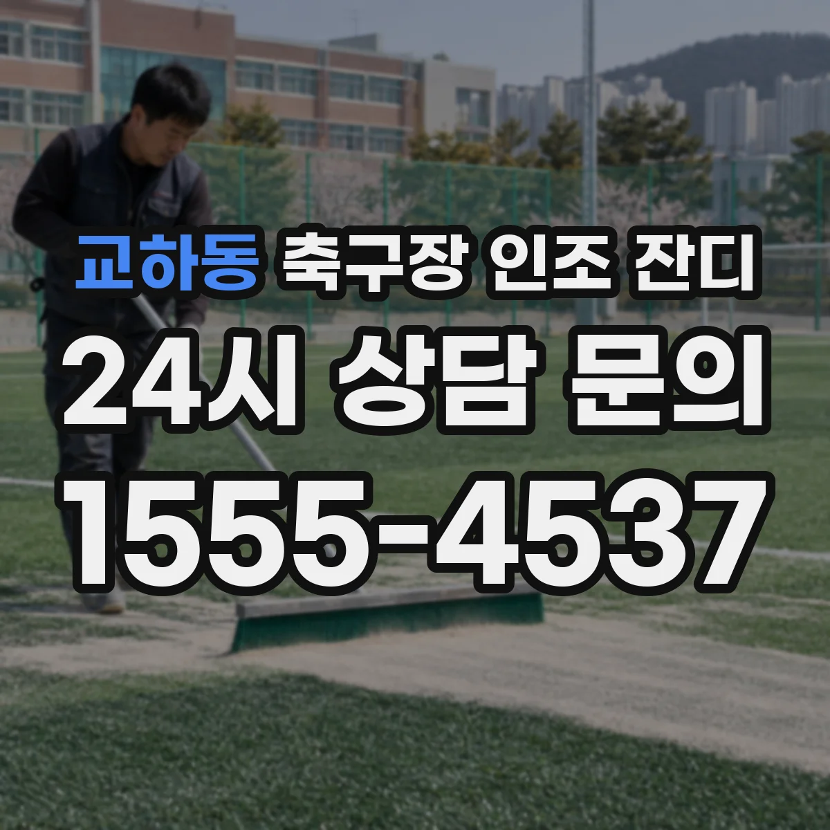 교하동 축구장 인조 잔디