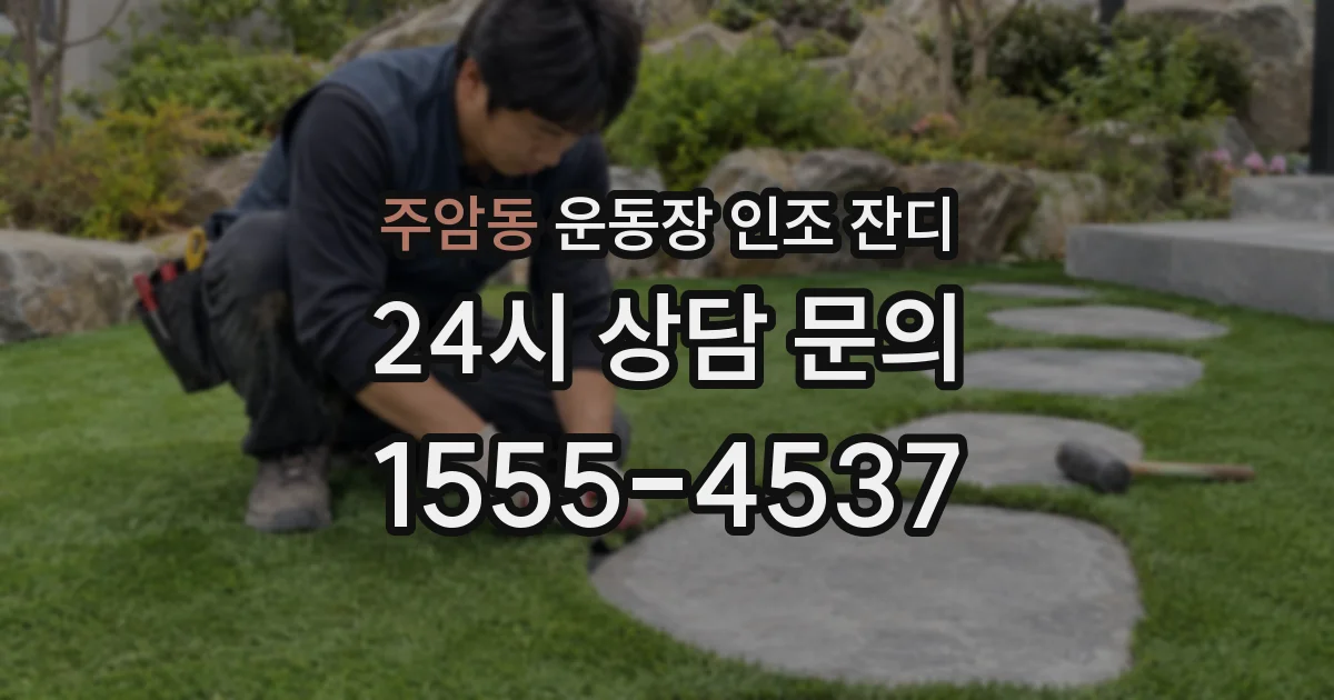 주암동 운동장 인조 잔디
