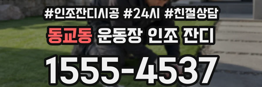 동교동 운동장 인조 잔디