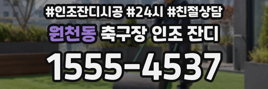 원천동 축구장 인조 잔디