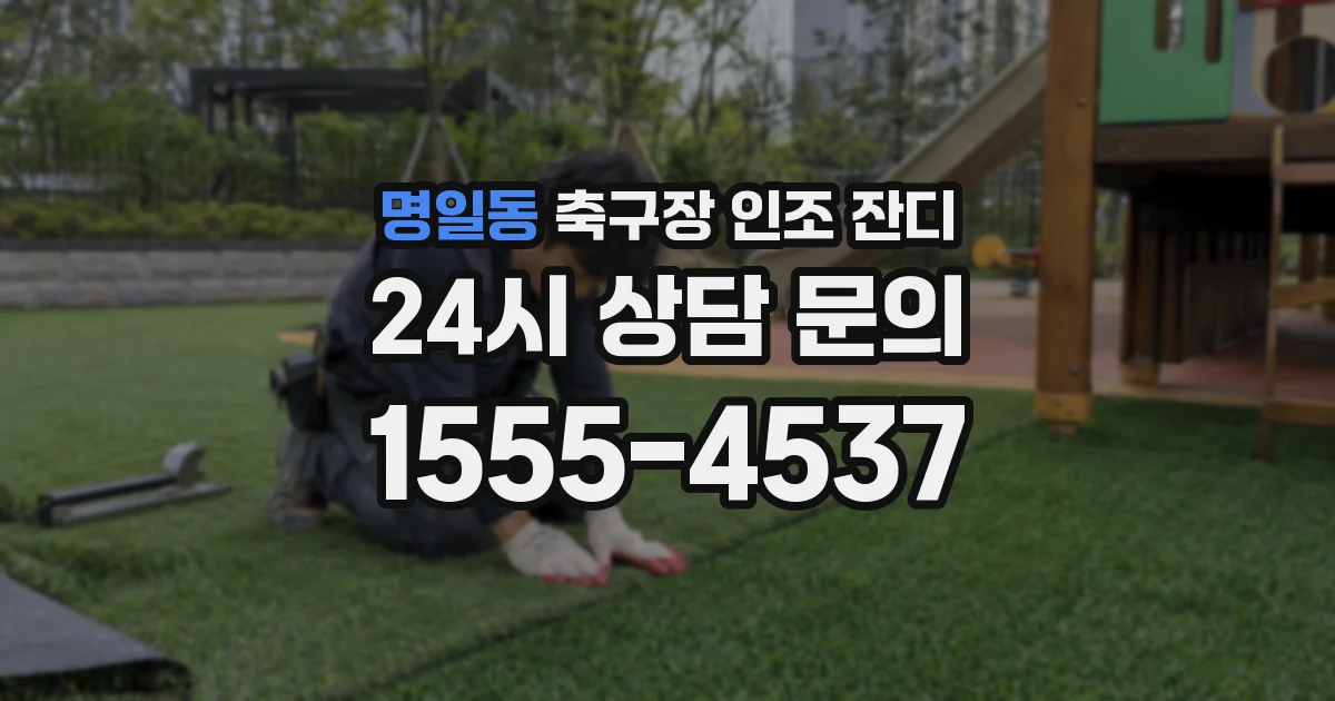 명일동 축구장 인조 잔디