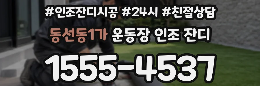 동선동1가 운동장 인조 잔디