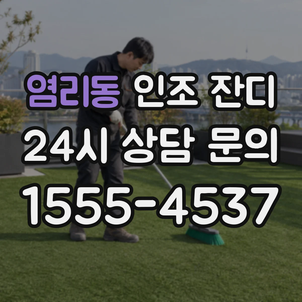 염리동 인조 잔디