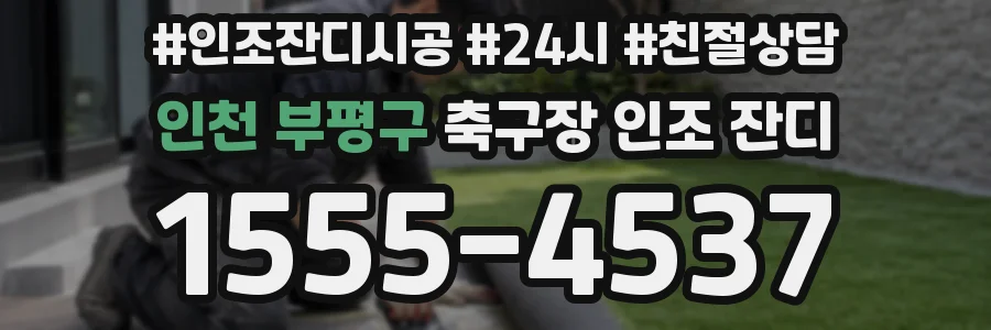 인천 부평구 축구장 인조 잔디