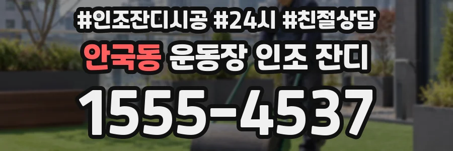 안국동 운동장 인조 잔디