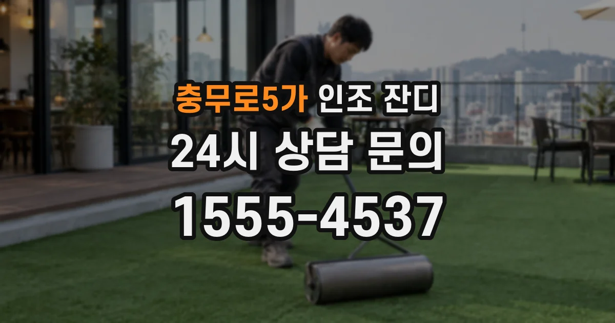 충무로5가 인조 잔디