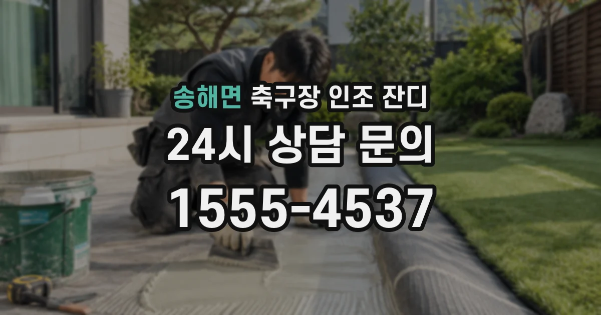 송해면 축구장 인조 잔디
