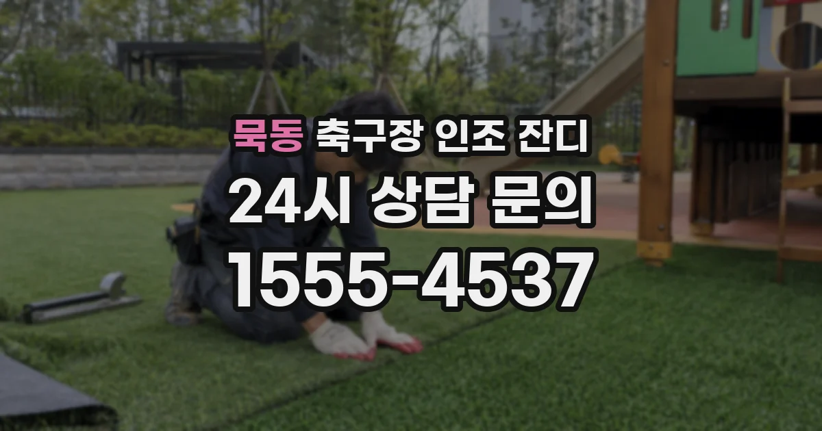 묵동 축구장 인조 잔디