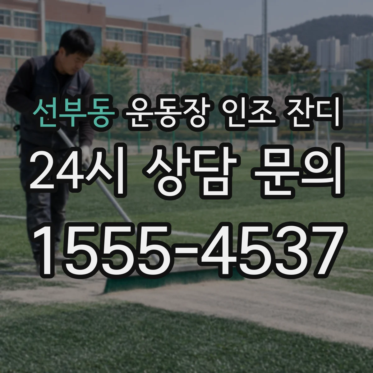 선부동 운동장 인조 잔디