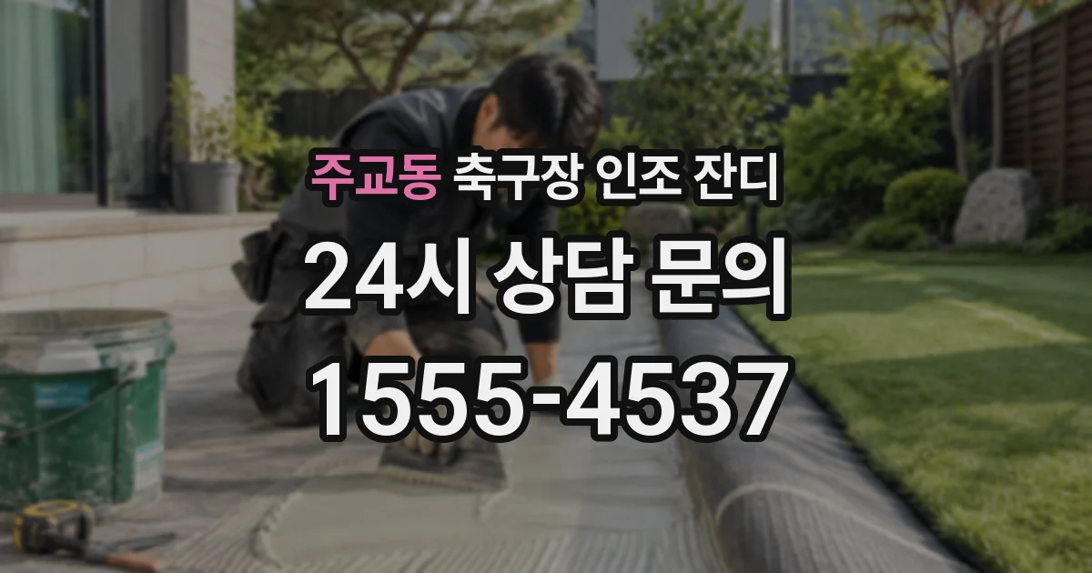 주교동 축구장 인조 잔디