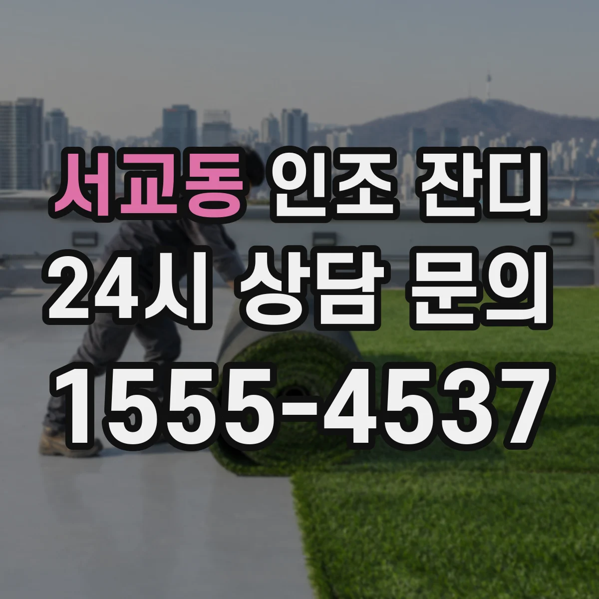 서교동 인조 잔디