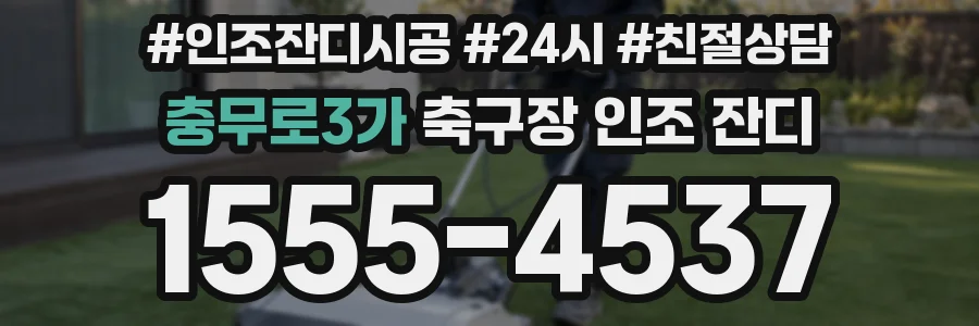 충무로3가 축구장 인조 잔디