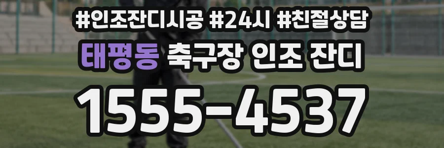 태평동 축구장 인조 잔디