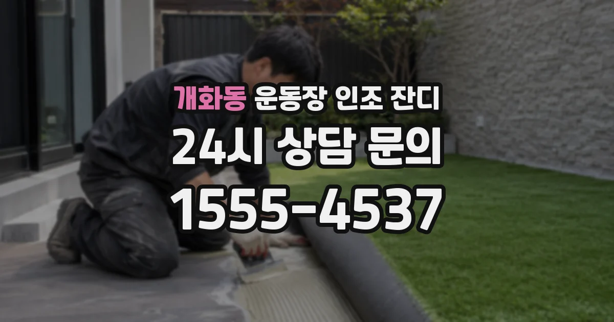 개화동 운동장 인조 잔디