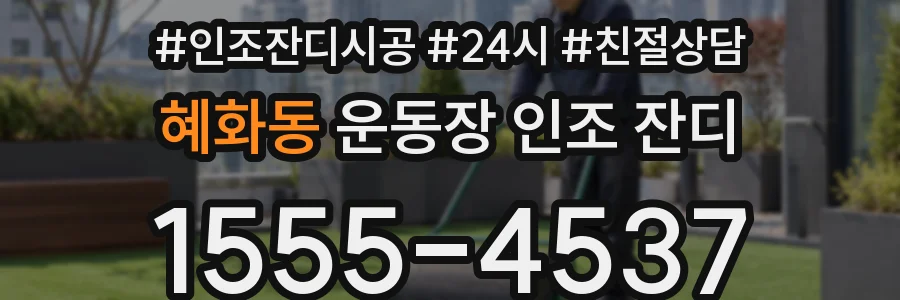 혜화동 운동장 인조 잔디