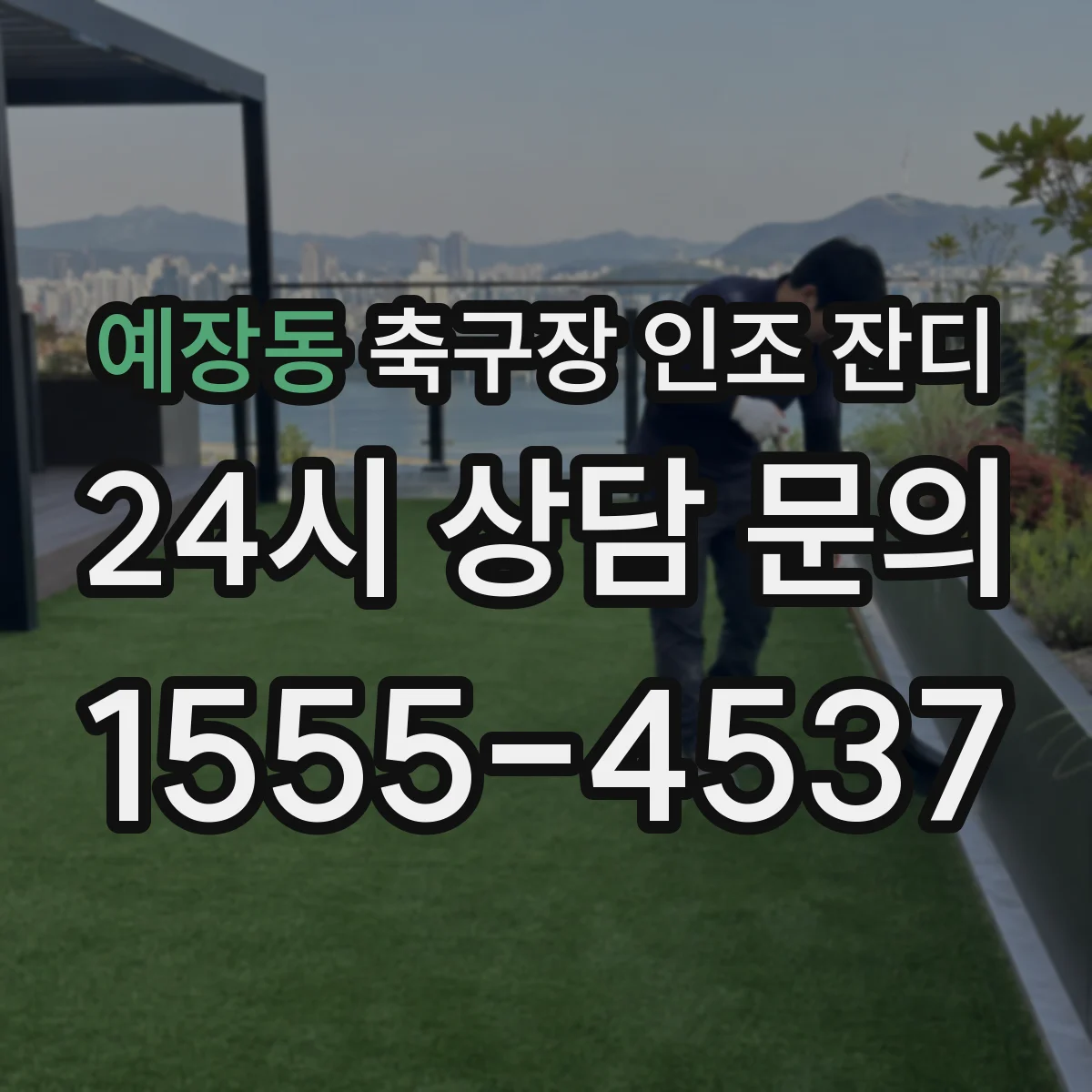 예장동 축구장 인조 잔디