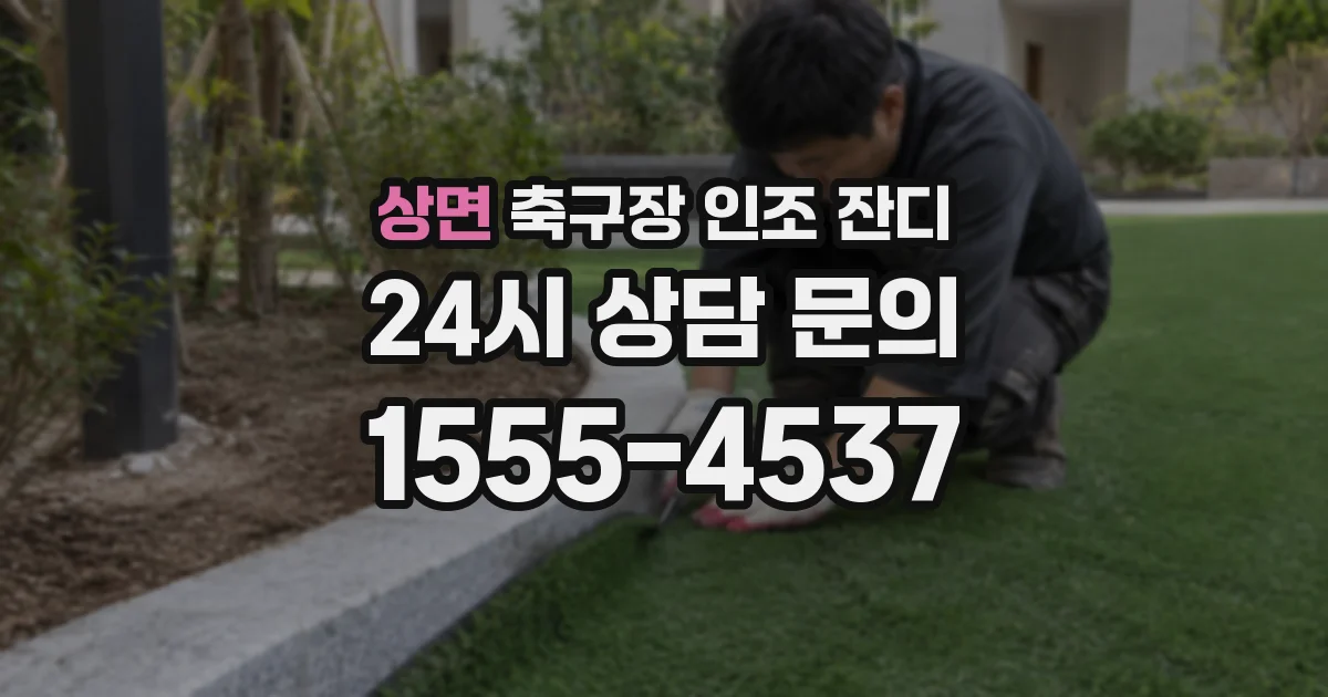 상면 축구장 인조 잔디