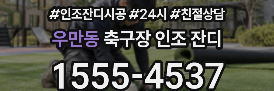 우만동 축구장 인조 잔디