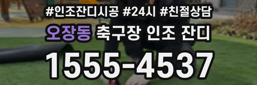 오장동 축구장 인조 잔디