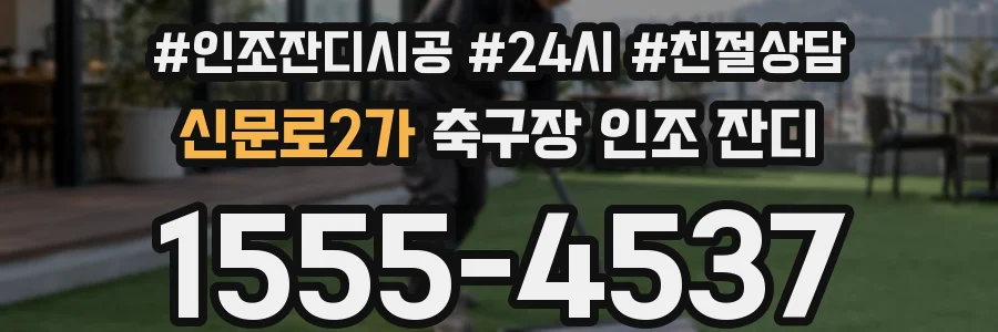 신문로2가 축구장 인조 잔디