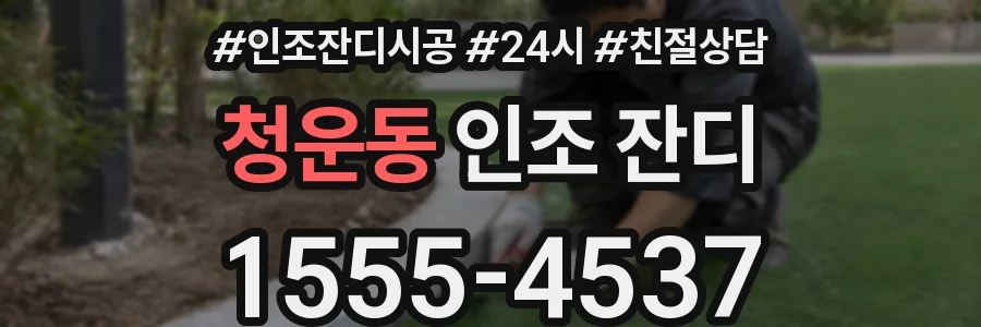 청운동 인조 잔디