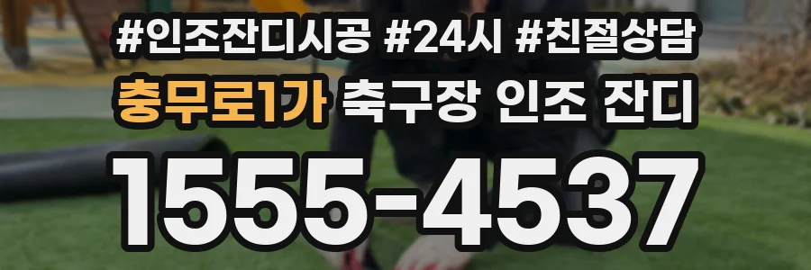 충무로1가 축구장 인조 잔디