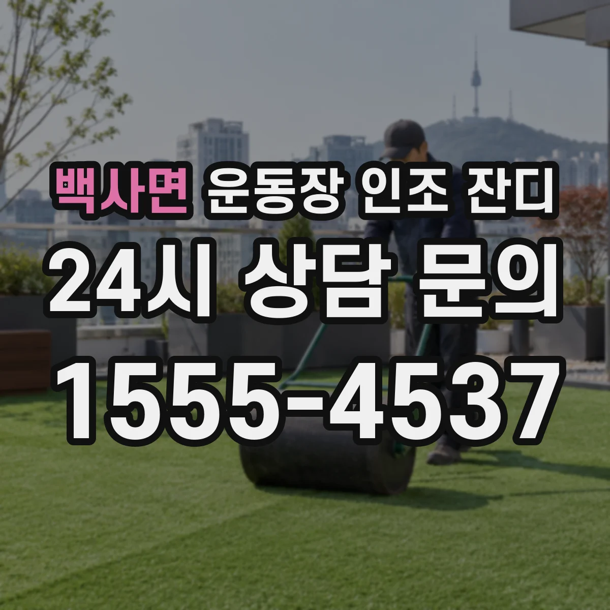 백사면 운동장 인조 잔디