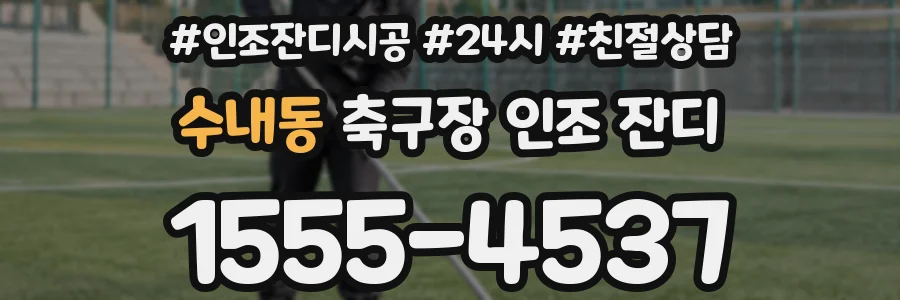 수내동 축구장 인조 잔디
