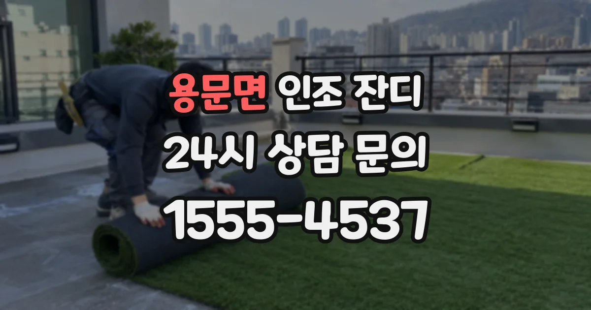 용문면 인조 잔디