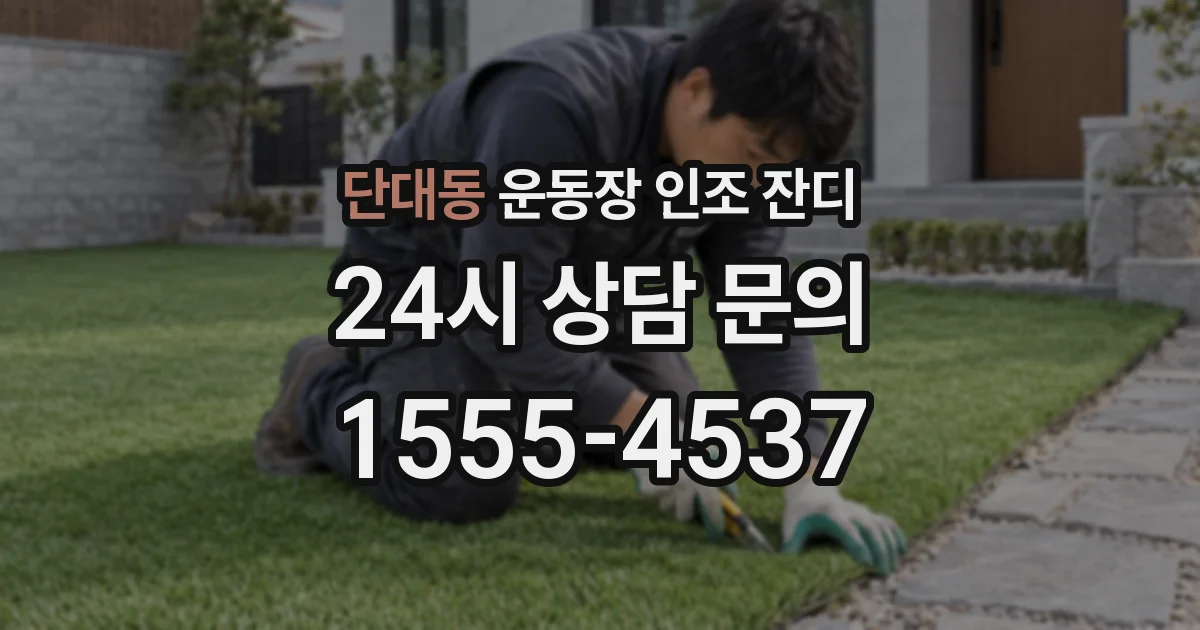 단대동 운동장 인조 잔디
