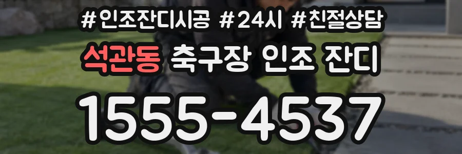 석관동 축구장 인조 잔디
