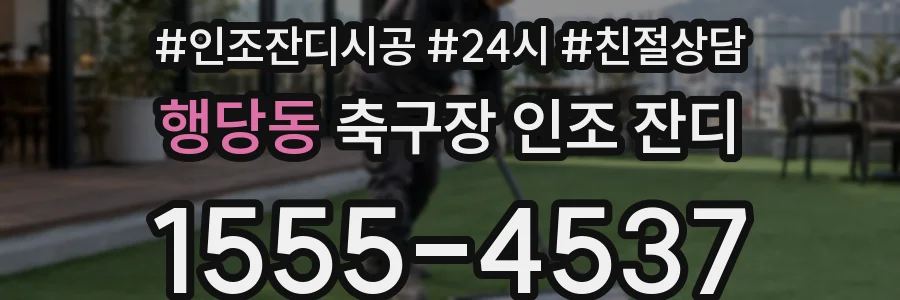 행당동 축구장 인조 잔디