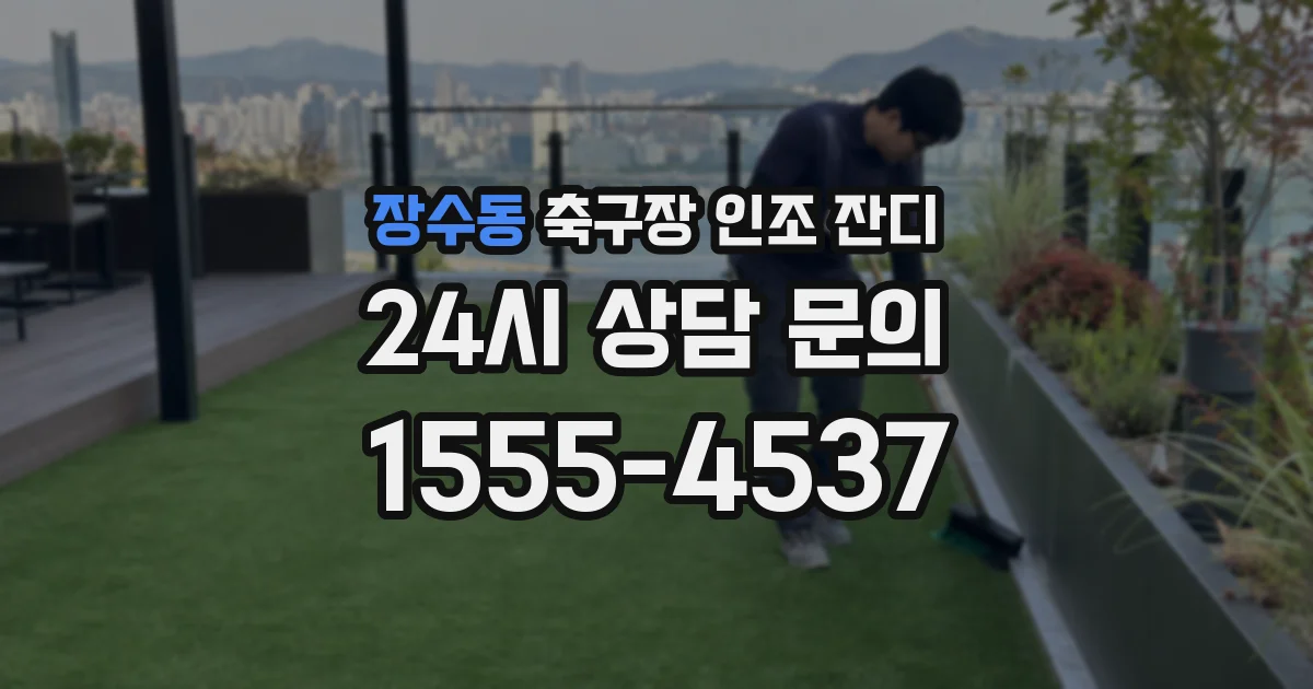 장수동 축구장 인조 잔디