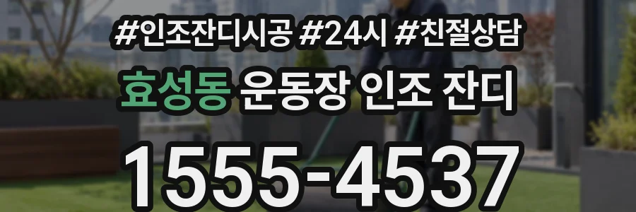 효성동 운동장 인조 잔디